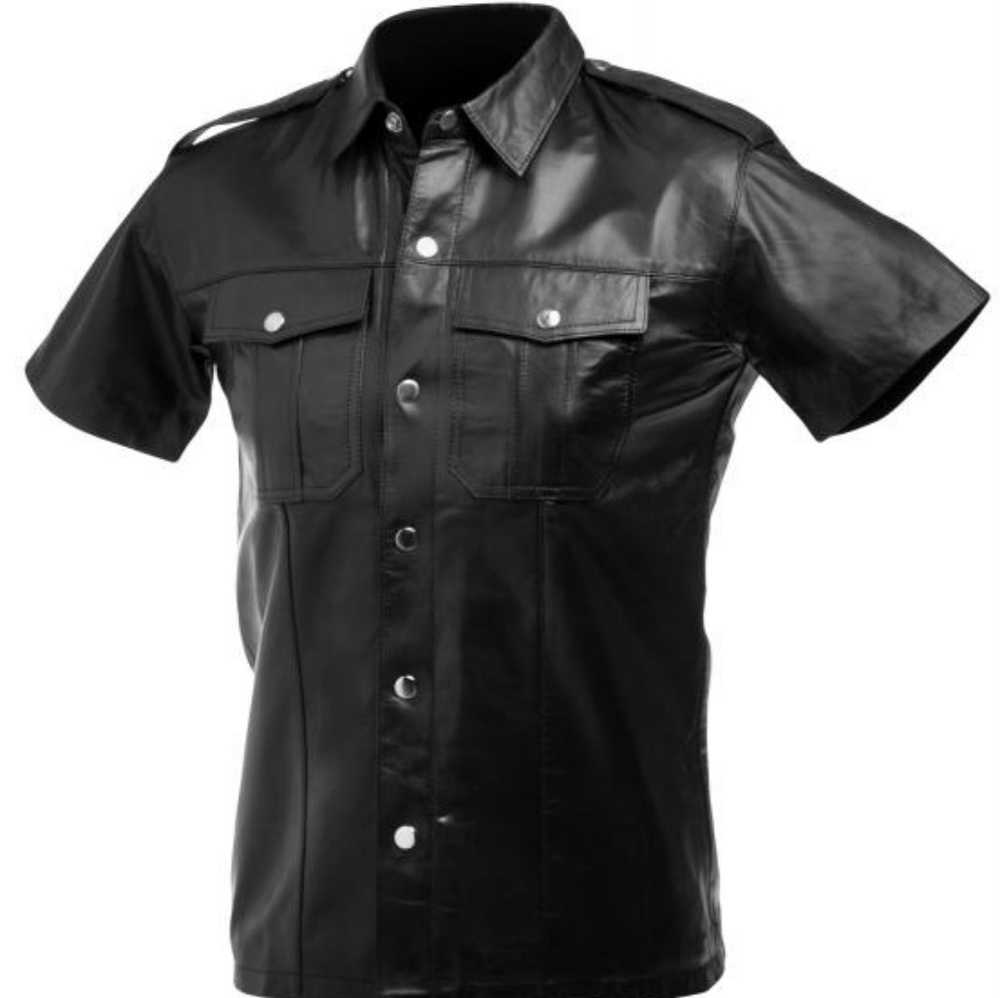 Lambskin Leather Police Shirt - XL